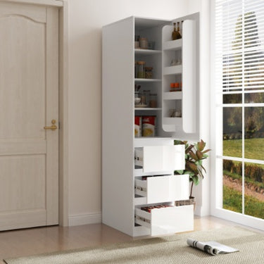 Pantry Cabinet With Doors ,shelves And Drawers